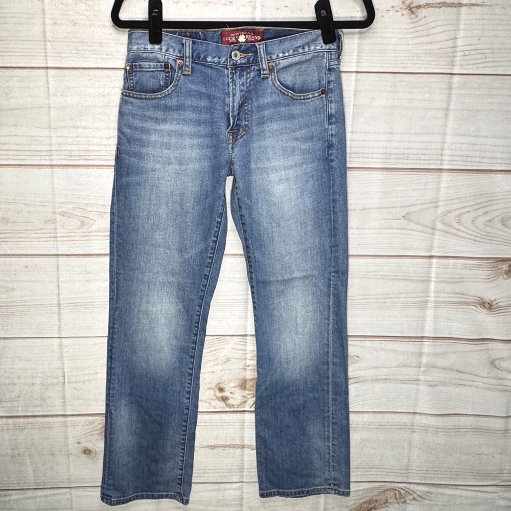 Lucky Brand 221 Y2K Original Straight Womens Jeans 28x30 Medium Wash Blue Denim - Picture 1 of 12